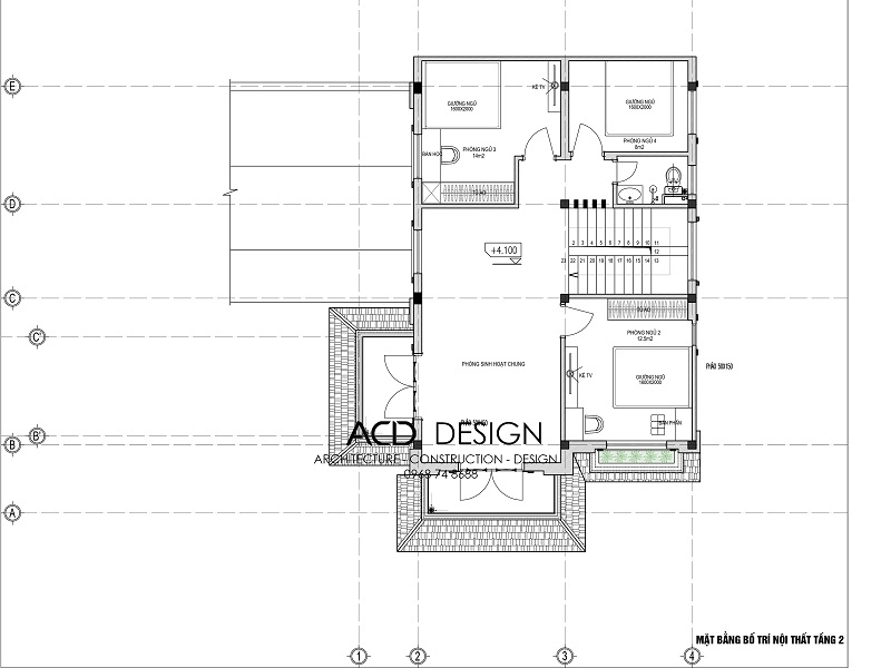 Bản vẽ công năng của biệt thự 2 tầng mái thái 7x10m biệt thự 2 tầng mái thái 7x10m