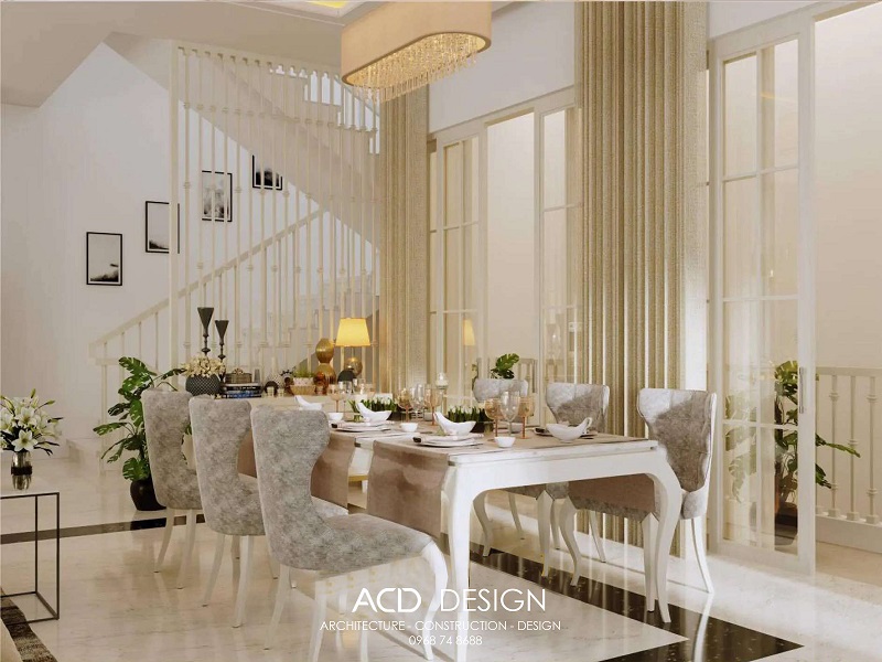 Thiết kế nội thấ của biệt thự 3 tầng bán cổ điển 13x16m biệt thự 3 tầng bán cổ điển 13x16m