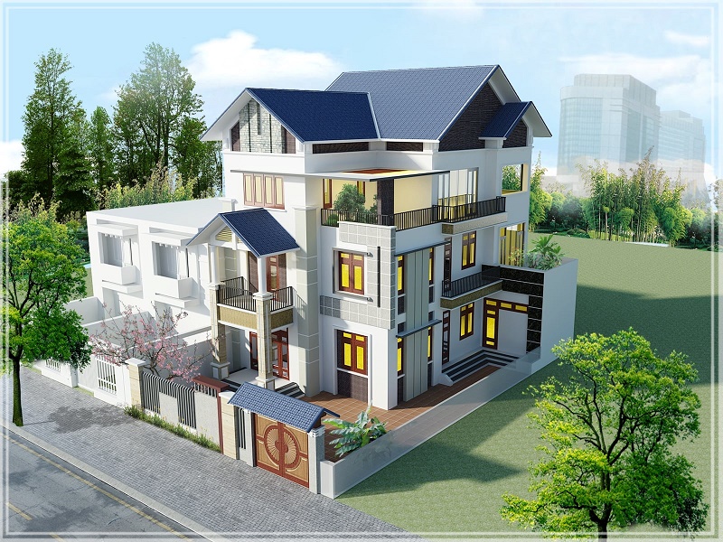 biệt thự 3 tầng hiện đại 12x15m