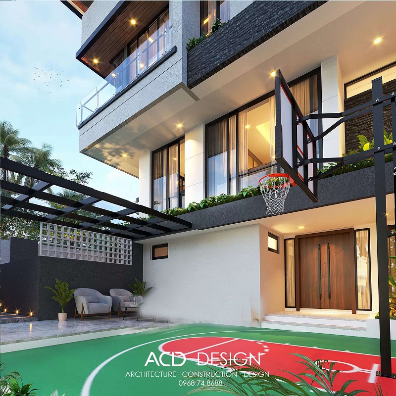 Thiết kế biệt thự 3 tầng hiện đại 6,5x15m