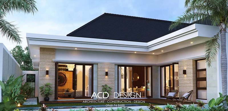 Thiết kế biệt thự mái nhật 1 tầng 15x13m đẹp biệt thự mái nhật 1 tầng 15x13m