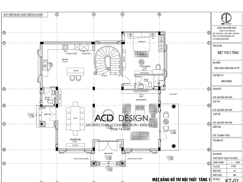 Bản vẽ thiết kế biệt thự 2 tầng 12x15m tân cổ điển thiết kế biệt thự 2 tầng 12x15m