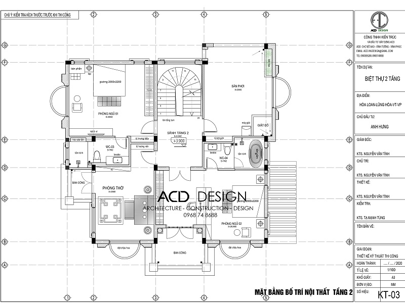 Bản vẽ thiết kế biệt thự 2 tầng 12x15m tân cổ điển thiết kế biệt thự 2 tầng 12x15m
