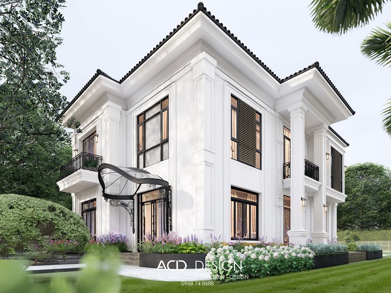 biệt thự 2 tầng kiểu Pháp cổ điển