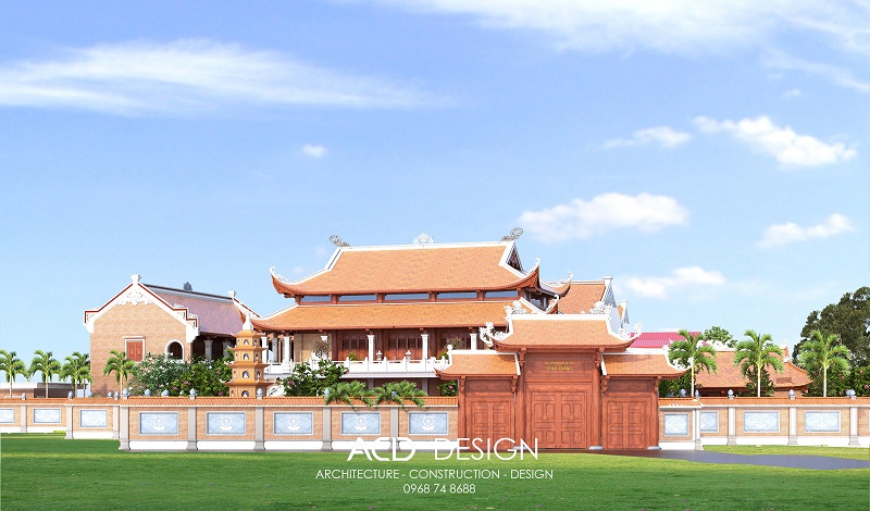 Mẫu thiết kế chùa 2 tầng đẹp thiết kế chùa 2 tầng