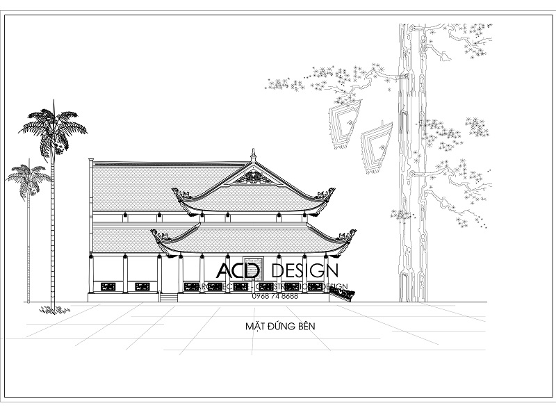 bản vẽ thiết kế chùa