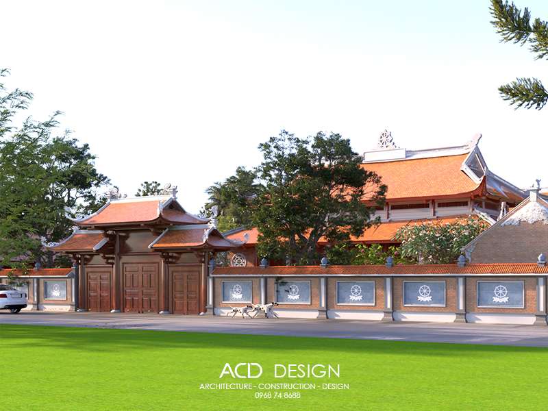 Mẫu thiết kế chùa 2 tầng đẹp thiết kế chùa 2 tầng