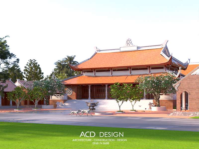 Mẫu thiết kế chùa 2 tầng đẹp thiết kế chùa 2 tầng