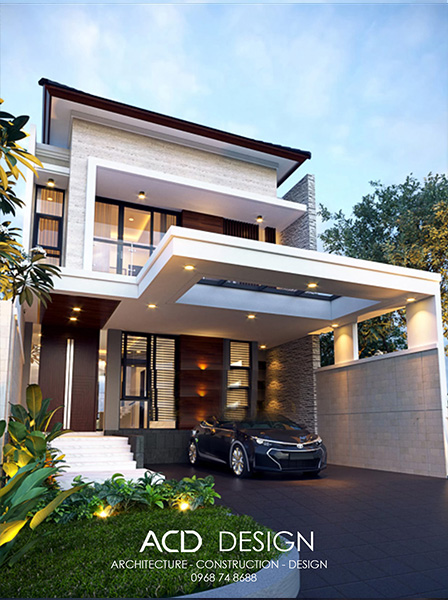 Mẫu thiết kế nhà phố 2 tầng Mẫu thiết kế nhà phố 2 tầng