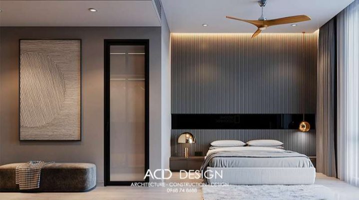 Trong các phòng đều có đầy đủ tiện nghi mẫu nhà 2 tầng chữ L 100m2