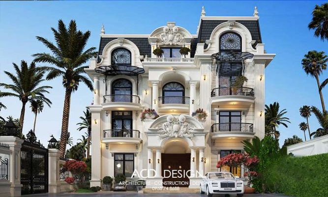 Ngôi nhà vô cùng tráng lệ biệt thự kiểu Pháp 3 tầng