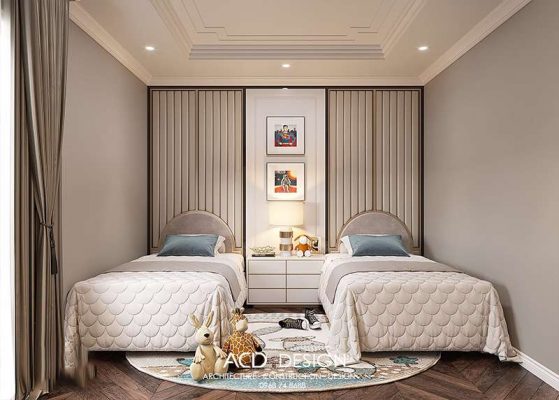 Phòng ngủ dành cho bé biệt thự kiểu Pháp 3 tầng