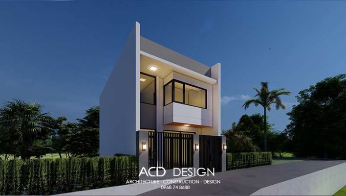 Mặt bằng kiến trúc được bố trí hợp lý mẫu nhà 2 tầng 4 phòng ngủ dưới 1 tỷ