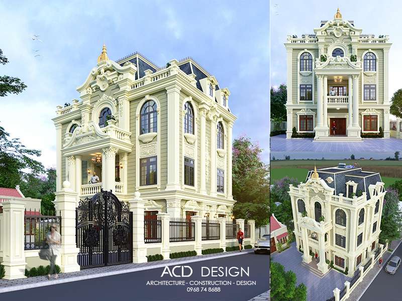 biệt thự 3 tầng tân cổ điển