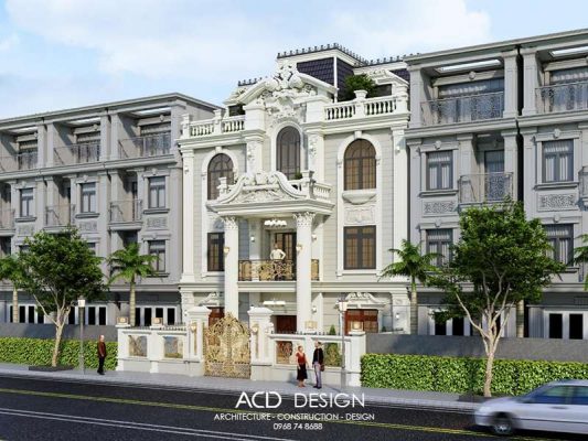 Căn nhà nổi bật giữa những kiến trúc khác trong thành phố mẫu nhà biệt thự phố 3 tầng