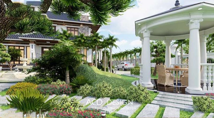 Thiết kế độc đáo biệt thự 2 tầng mái nhật đẹp