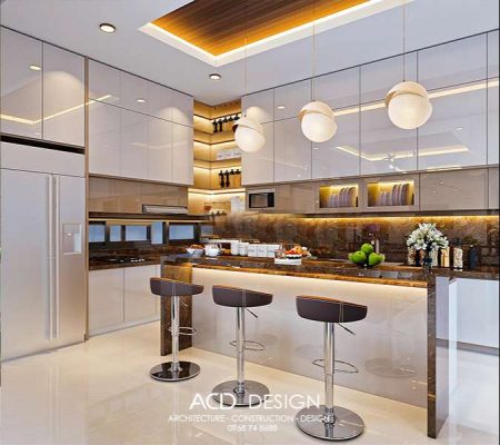 Phòng ăn có quầy bar rất xịn nhà phố hiện đại 3 tầng mặt tiền 9m
